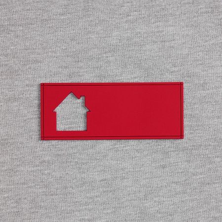 Лейбл из ПВХ с вырубкой «Дом», красный