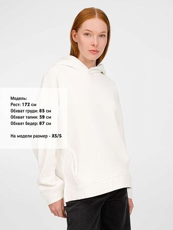 Худи оверсайз унисекс Tolla, молочное, размер XS/S