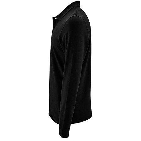 Рубашка поло мужская с длинным рукавом Perfect LSL Men, черная, размер L