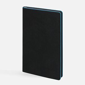 Ежедневник Trait, недатированный, черный с голубым