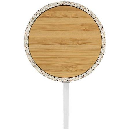 Бамбуковое беспроводное зарядное устройство "Terrazzo" 10 Вт