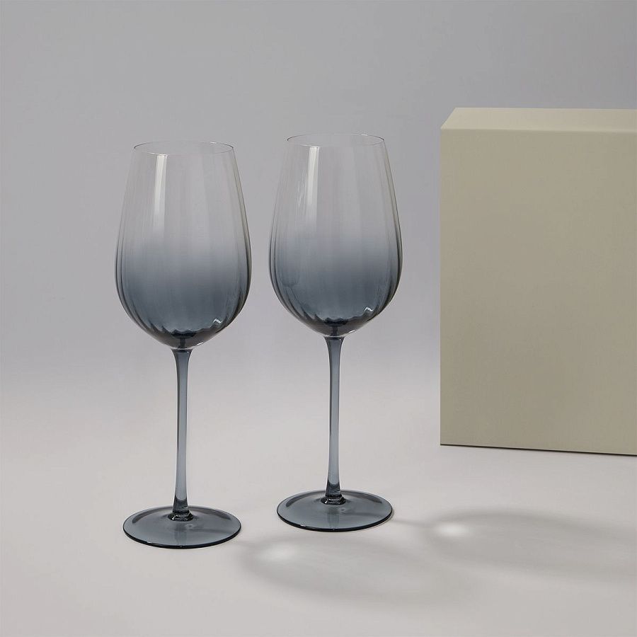 Подарочный набор 2 бокала для вина Мансера (Mancera) в серой коробке