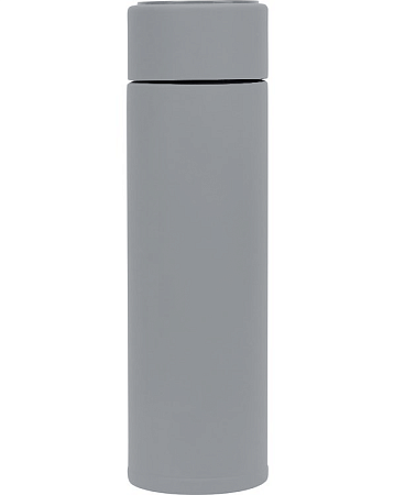 Термос вакуумный стальной Urban двухстеночный с медной изоляцией 450 мл, крышка с дисплеем, серый софт тач