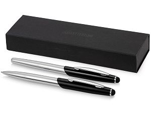 Набор ручек «Roma», цвет: черный, серебристый