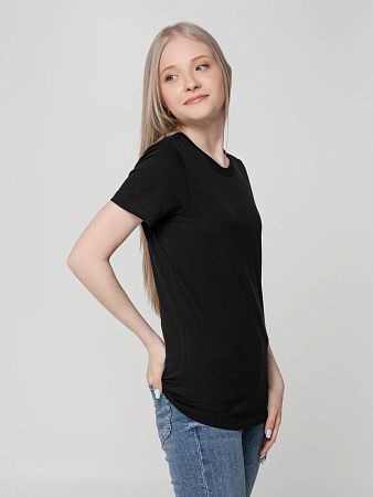 Футболка женская T-bolka Lady, черная, размер XXL