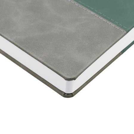 Ежедневник Horizon, недатированный, серый с зеленым