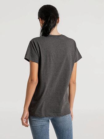 Футболка унисекс Firm Wear, черный меланж, размер S