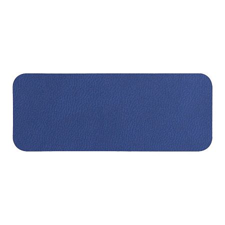 Шеврон Rectangle Latte Soft touch размер 75*29 мм, синий, со скругленными углами