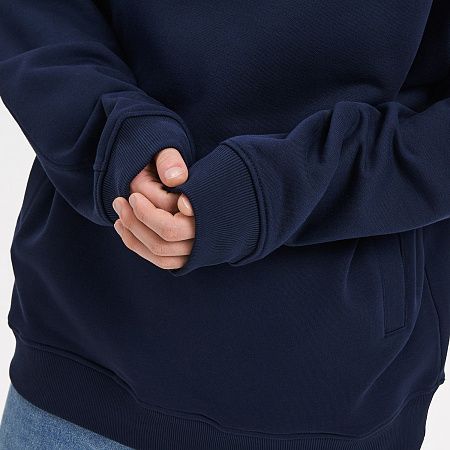 Худи оверсайз унисекс FUSION, темно-синий, размер XL/2XL