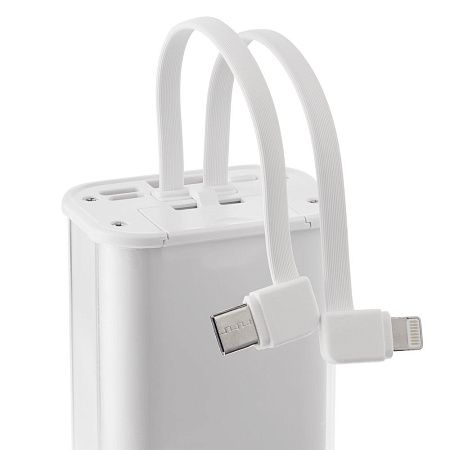 Аккумулятор с быстрой зарядкой Trellis Geek 10000 мАч, белый