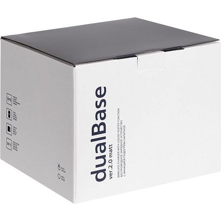 Кружка с подогревом и беспроводной зарядкой dualBase ver. 2.0 Matt, черная
