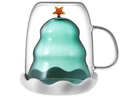 Кружка с двойными стенками с елочкой внутри «Winter Wonderland»