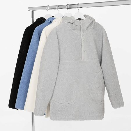 Анорак унисекс Oblako, светло-серый, размер M/L