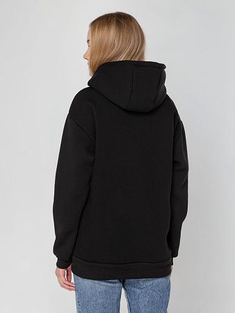Худи унисекс оверсайз Full Swing, черное, размер XS/S