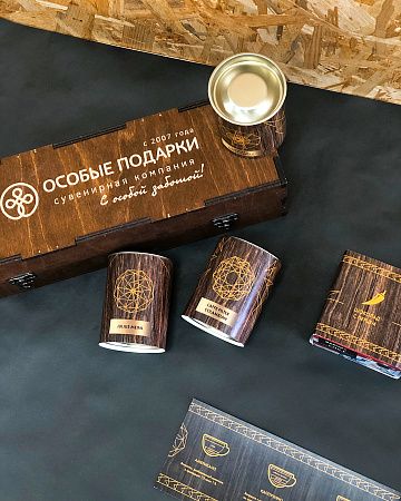 Подарочный набор «Кофе и трюфель»: кофе (3 шт.), трюфели, открытка