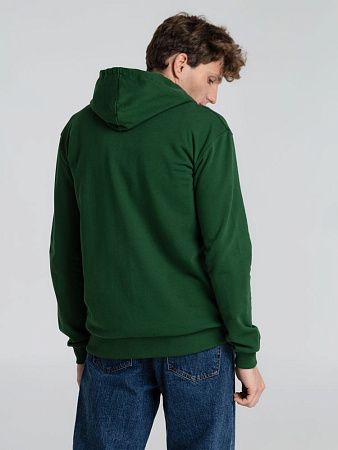 Толстовка с капюшоном на молнии Unit Siverga Heavy, темно-зеленая, размер S