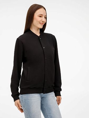 Бомбер унисекс Nuppu, черный, размер S