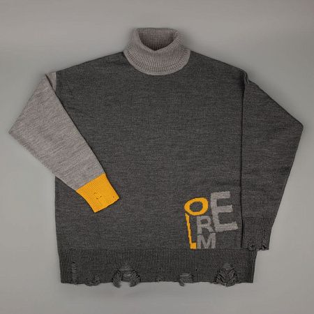 Свитер оверсайз Tricksy Net Grunge на заказ, полушерсть, размер S/M