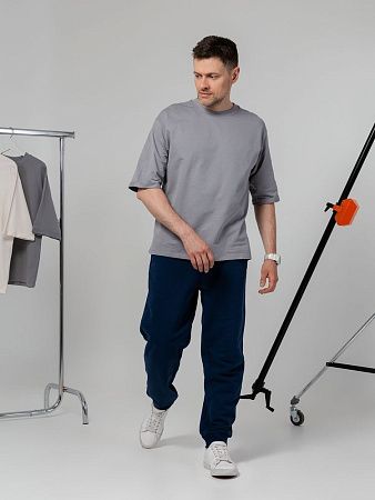 Футболка оверсайз унисекс Kosmos 2.0, светло-серая, размер XS/S