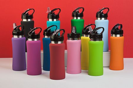 Бутылка для воды "Индиана" 600 мл, покрытие soft touch