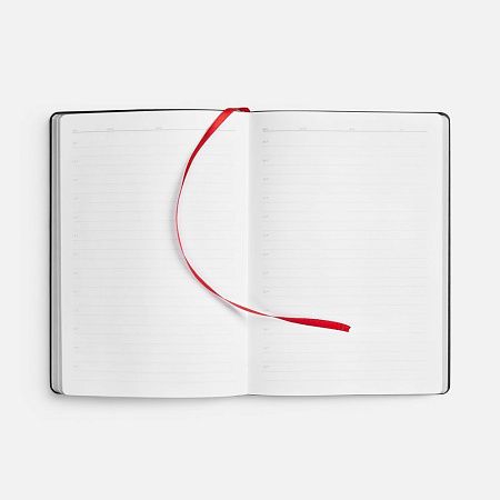 Ежедневник Nebraska Flex, недатированный, красный с золотистым