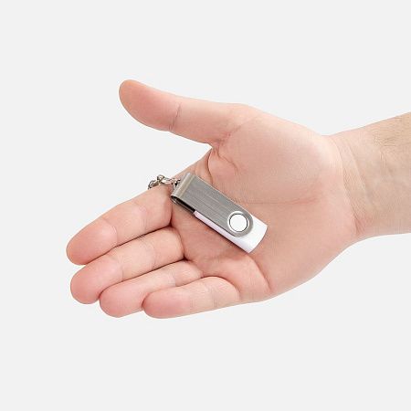 Флешка Twist, белая, 16 Гб