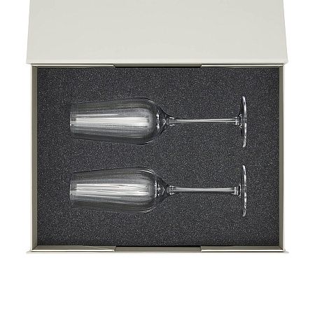 Подарочный набор 2 бокала для шампанского Blanche в серой коробке