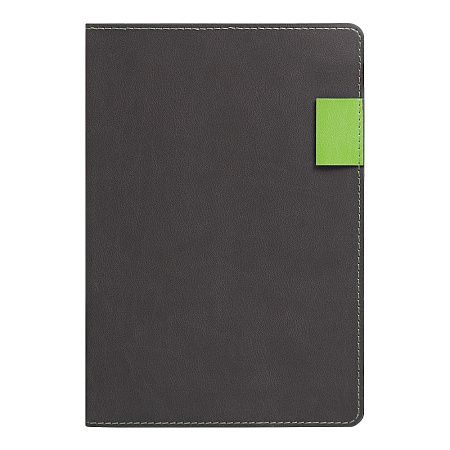 Ежедневник Flexy Freedom Latte А5, серый/салатовый, недатированный, в гибкой обложке