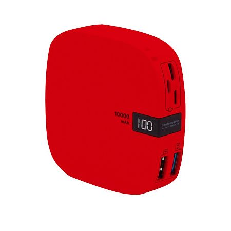 Внешний аккумулятор Revil, 10000 mAh, красный