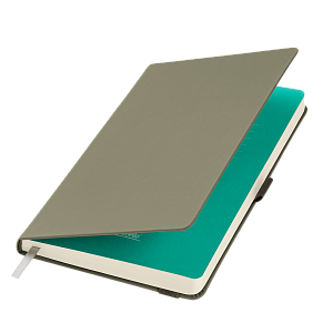 Ежедневник Alpha недатированный, бирюзовый/серый