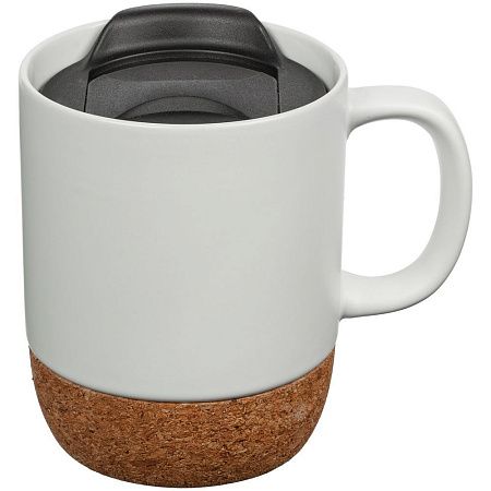 Кружка с пробковой подставкой Corky Walk, черная