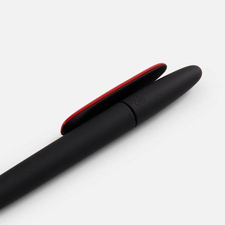Ручка шариковая Prodir DS5 TRR-P Soft Touch, черная с красным