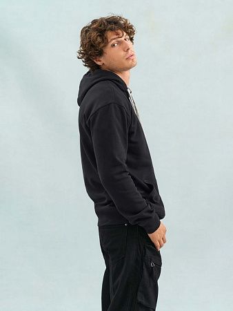 Худи унисекс Cameron, черное с серым меланжем, размер S