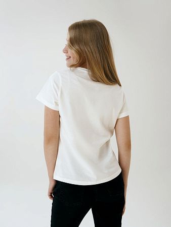 Футболка детская T-Bolka Kids, белая (теплый оттенок), размер 8 лет (118-128 см)