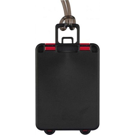 Бирка багажная пластиковая, красная