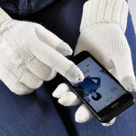 Перчатки  сенсорные "Irish", синий_М, 100% акрил  