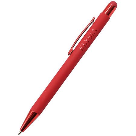 Ручка металлическая Elysia софт-тач, красный