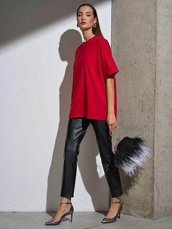 Футболка Oversize Premium, красная, размер L