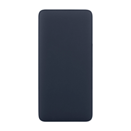 Внешний аккумулятор (powerbank)  «WeCharge Soft Touch»,  10 000 mAH, Power Delivery (PD) 25.5W, со светящимся логотипом после гравировки, c цифровым дисплеем для контроля заряда, темно-синий