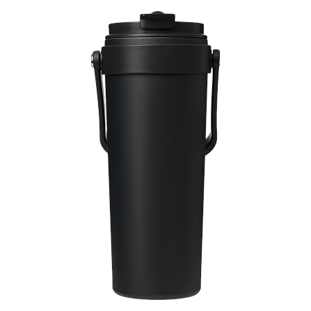 Термокружка вакуумная Solo, черная