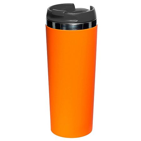 Термокружка KOMO SOFT 420мл. Оранжевая с черной крышкой 6061.05