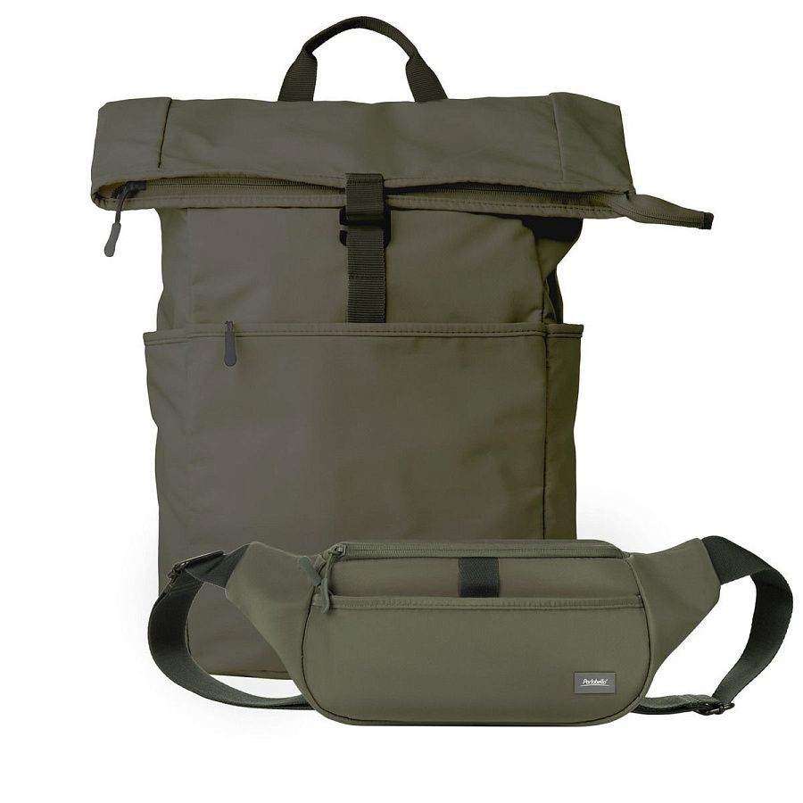 Подарочный набор Бостон (Boston) рюкзак + поясная сумка, зеленый