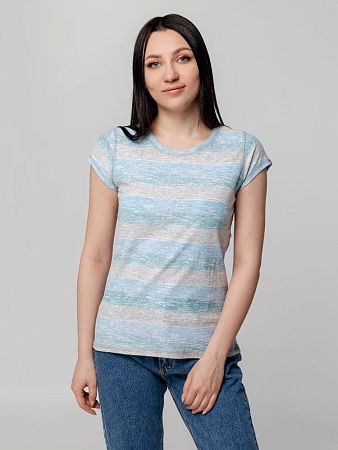 Футболка женская Rayet Lady двусторонняя, голубая с зеленым, размер S