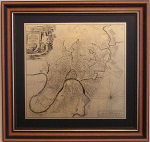 Гравюра "Карта Москвы"