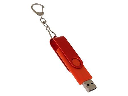 USB 2.0- флешка на 128 Гб с поворотным механизмом и дополнительным разъемом Type-C