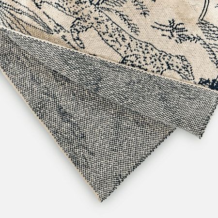 Плед Savanna, белый с синим