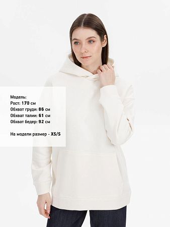 Худи оверсайз унисекс Snuggie, молочно-белое, размер M/L