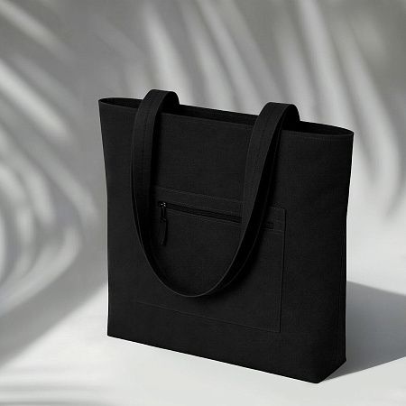 Сумка на молнии Zipper Neo из хлопка 280 г c карманом на молнии спереди