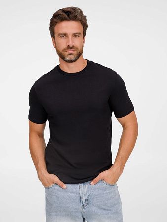 Футболка унисекс T-Bolka 180, черная, размер S