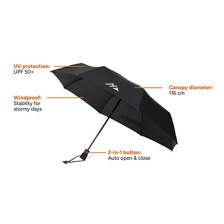 Автоматический складной зонт Nordic Drift Trail AWARE™ RPET, UPF 50+, d116 см